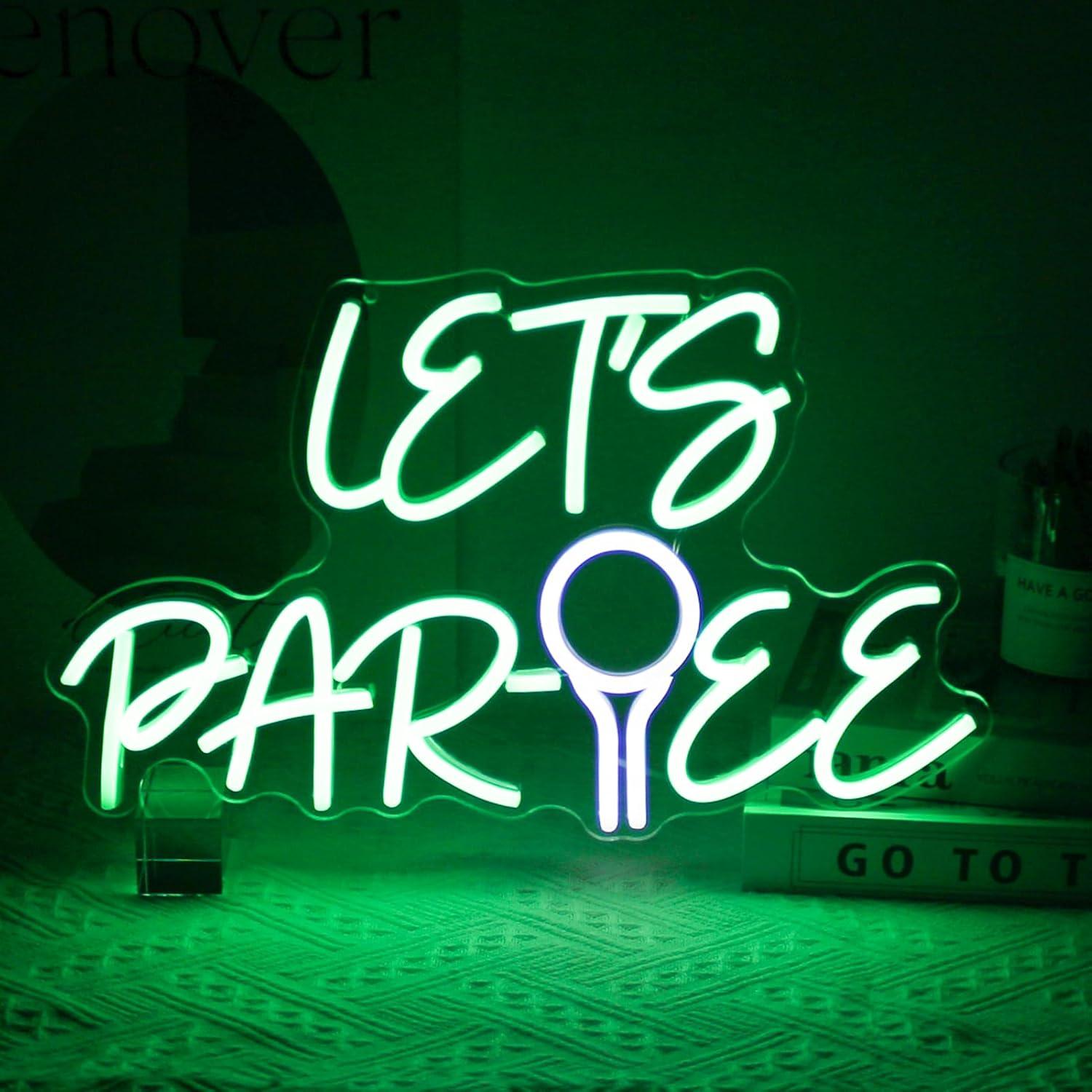 Let's Par Tee Neon Sign Golf B - Neon Sign Party ulasan dan harga