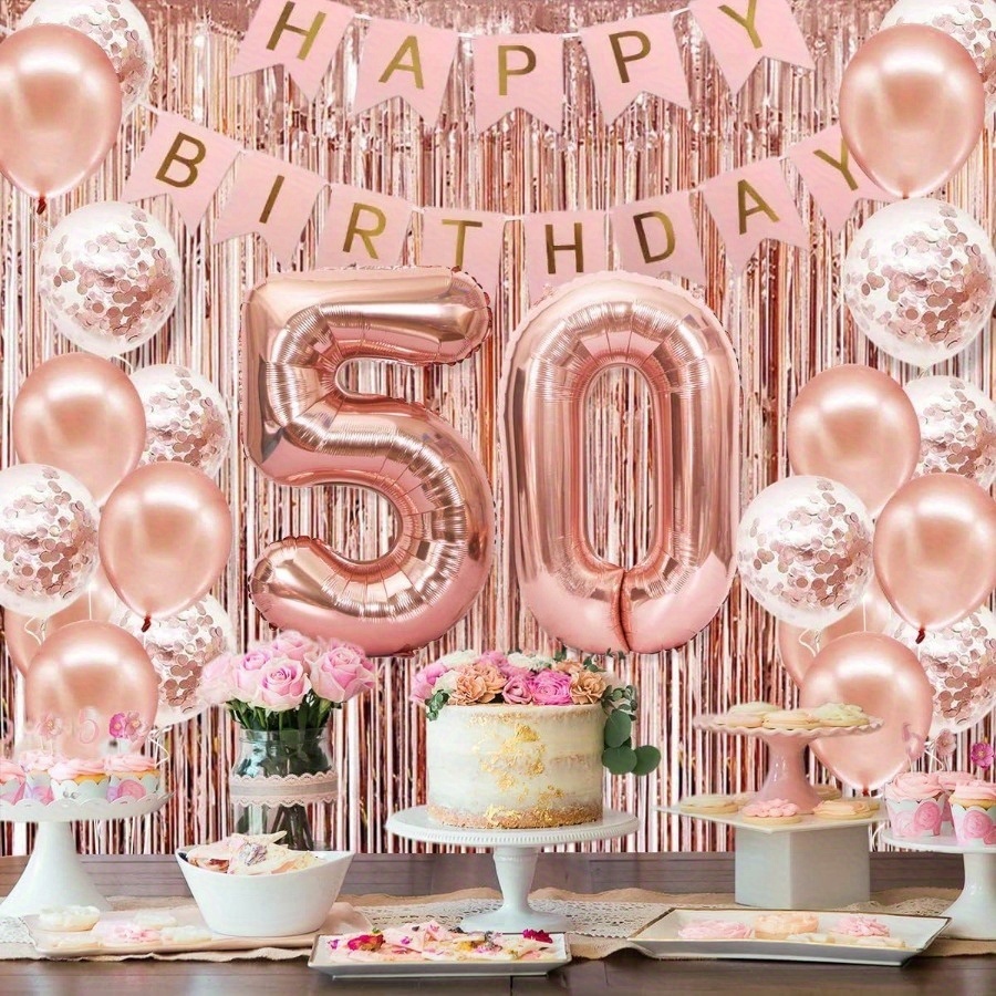 58Pc/Set 40Inch Number Foil Ba - Party Banner Gold ulasan dan harga