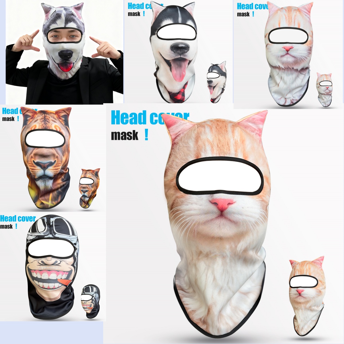 3D Cat Animal Ski Balaclava Sk - Event Party ulasan dan harga