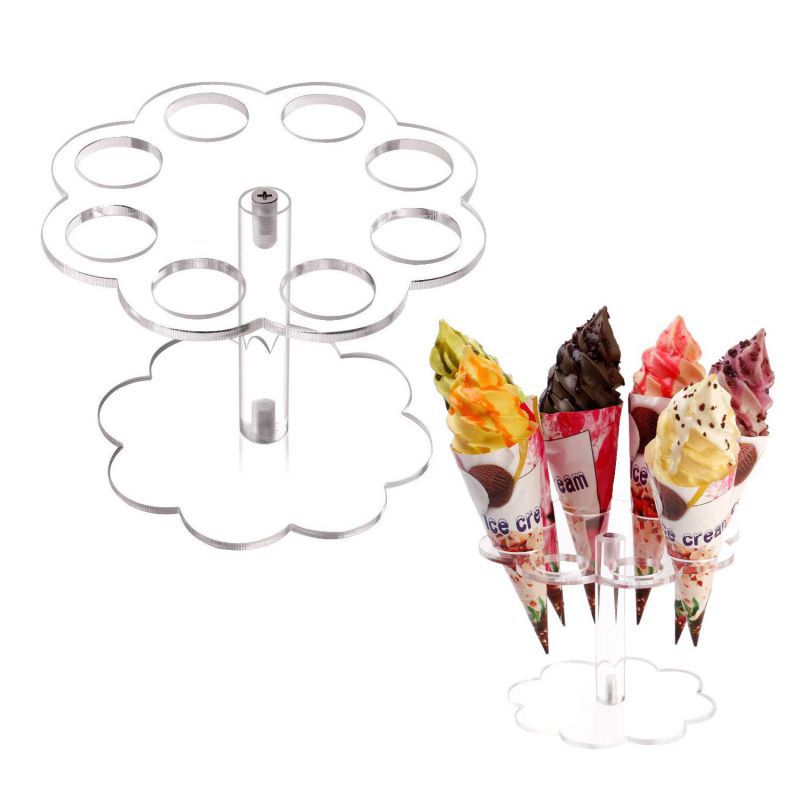 Ice Cream Cone Holder Acrylic  - Cotton Candy Cone ulasan dan harga