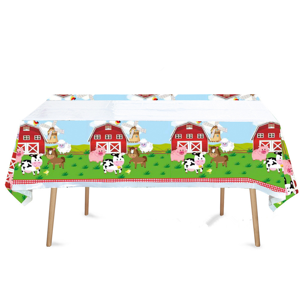 Farm Animals Party Tablecloth  - Table Cloth Disposable ulasan dan harga