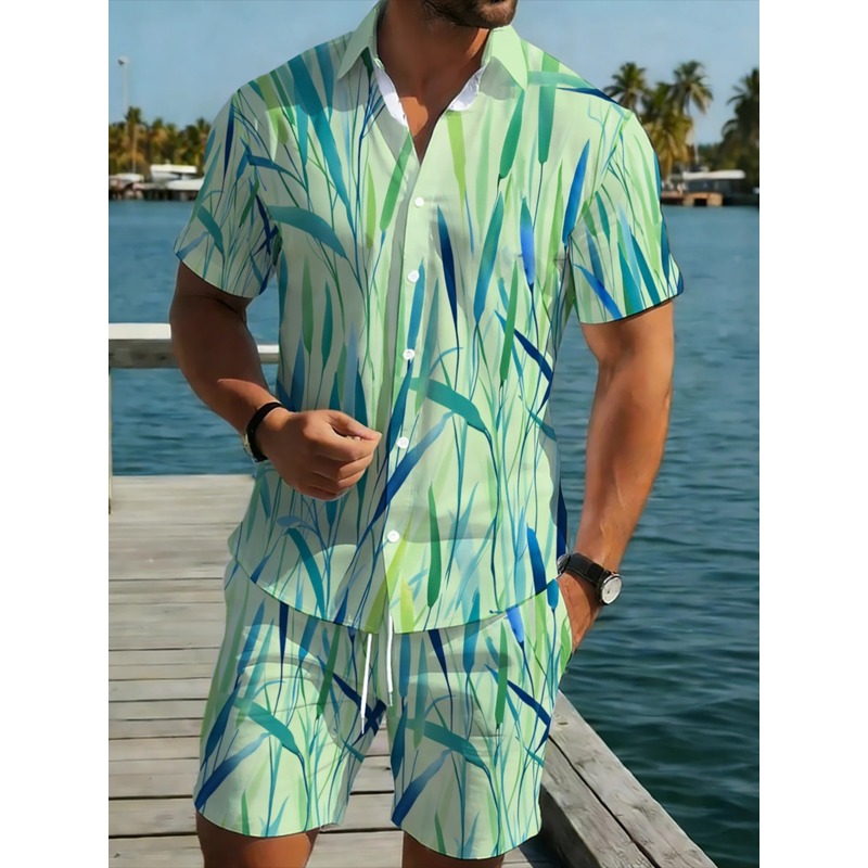 Summer Men's Tropical Print Sh - Event & Party Supply Photos ulasan dan harga