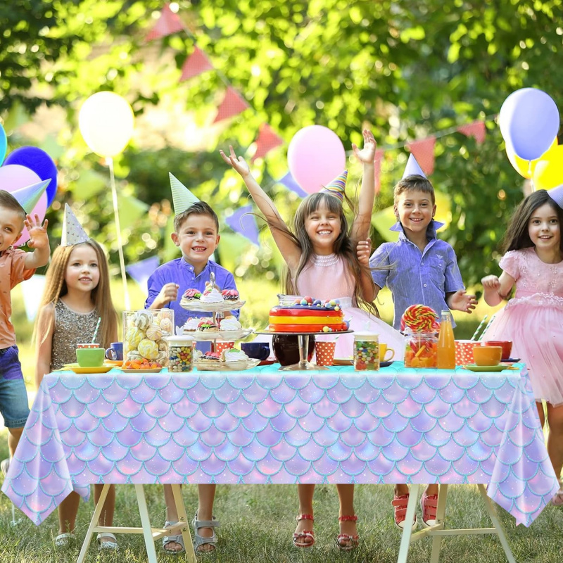 Mermaid Tablecloth -Mermaid Bi - Table Cloth Disposable ulasan dan harga