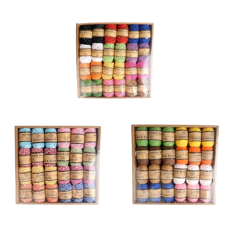 Multicolored Paper Cord Craft - Papercraft Supply Ribbon ulasan dan harga