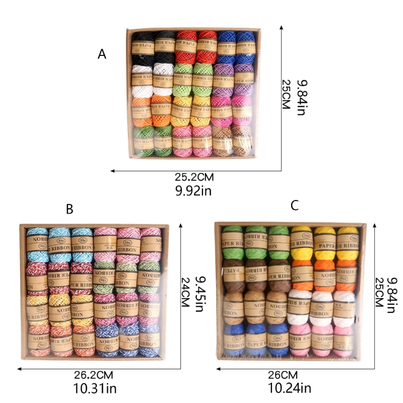  Multicolored Paper Cord Craft - Papercraft Supply Ribbon ulasan dan harga