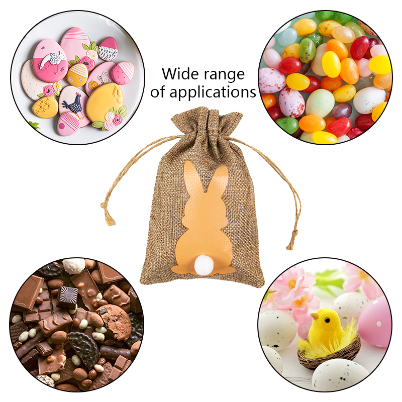 6/12/24pcs Easter Burlap Candy - Cotton Candy Cone ulasan dan harga