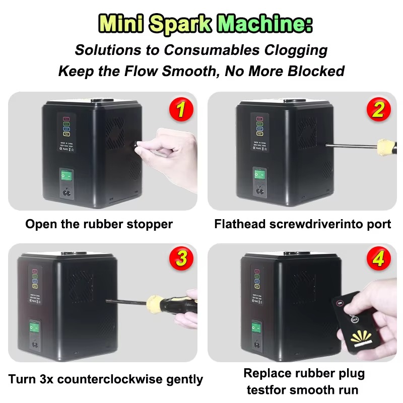 4PACK 350W Mini Cold Spark Mac - Event Party Dj ulasan dan harga