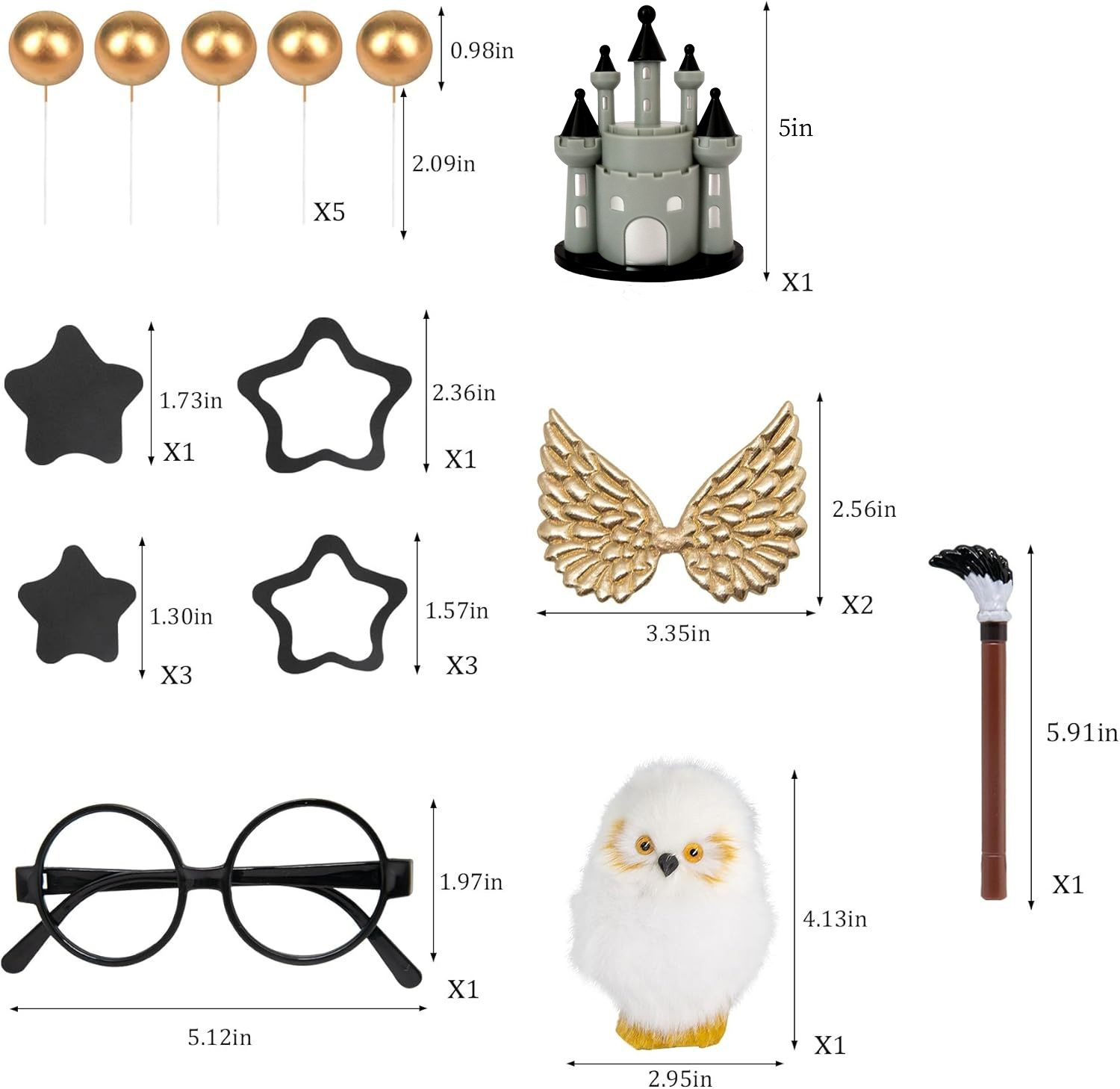 Castle Cake Decorations Glitte - Event Party ulasan dan harga