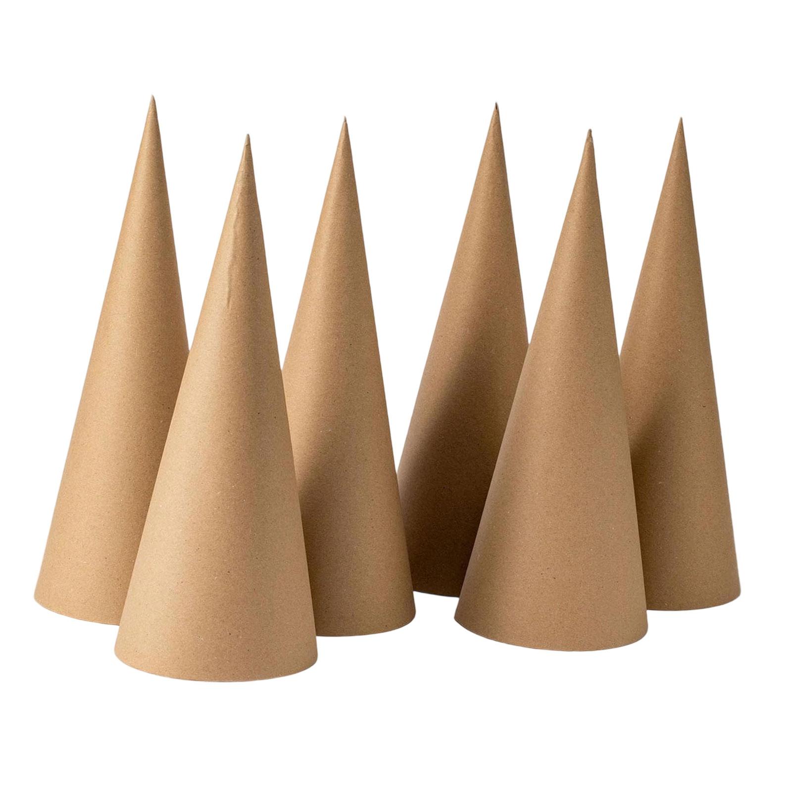 6Pcs Kraft Paper Mache Cones,C - Party Hat Cone ulasan dan harga