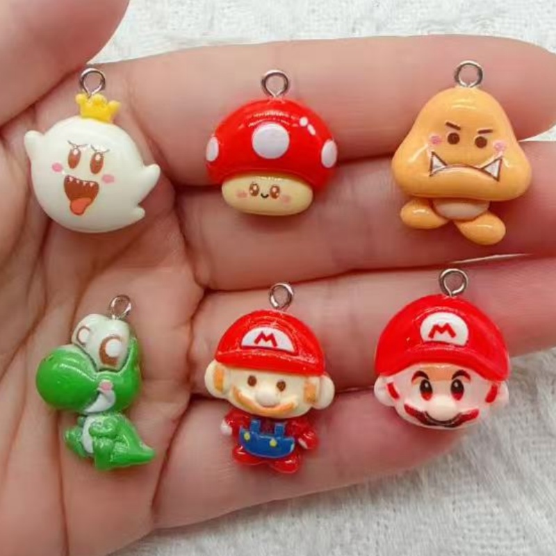 10pcs resin cartoon pendant, D - Event Party ulasan dan harga