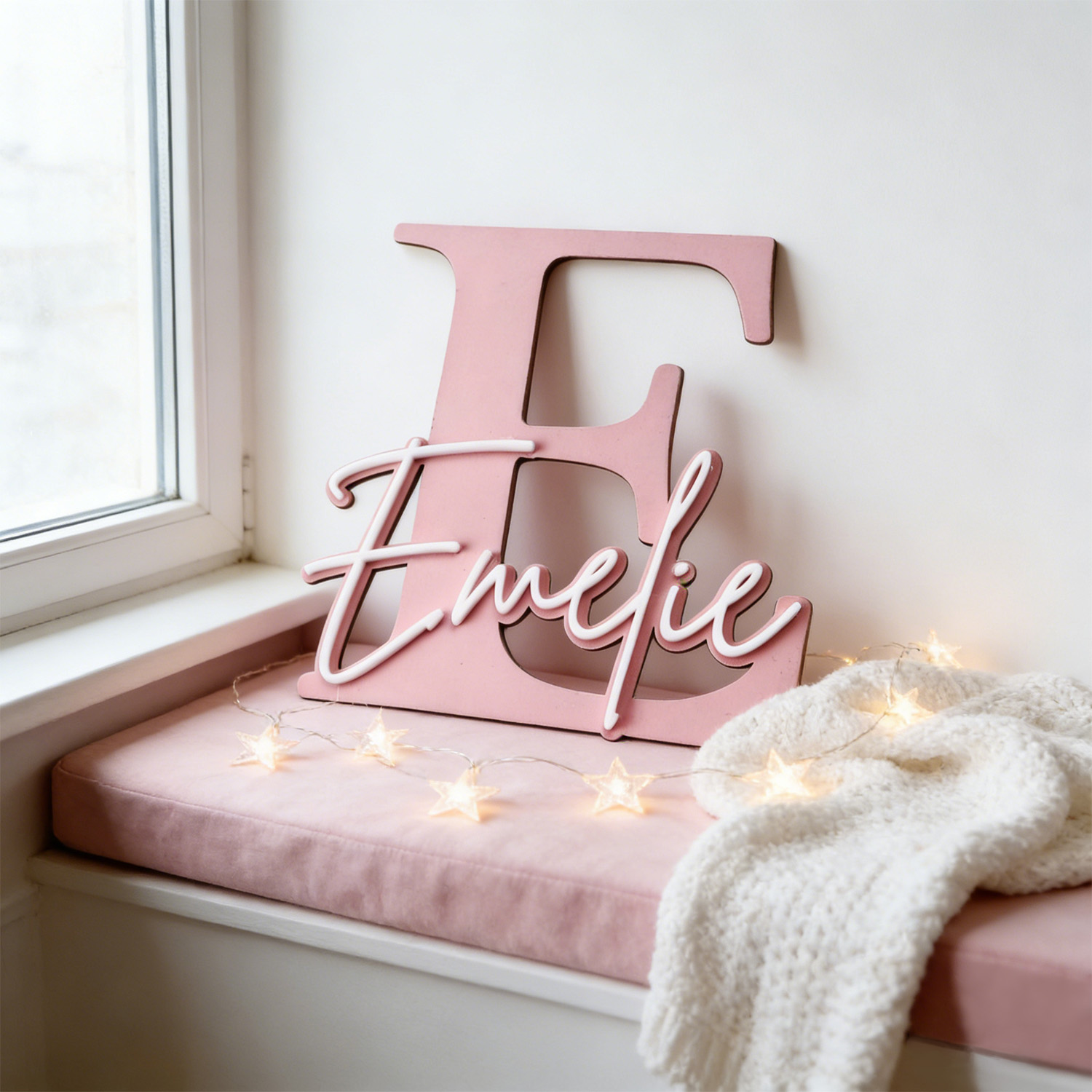 1pc Double-layer Wooden Name D - Eve Party ulasan dan harga