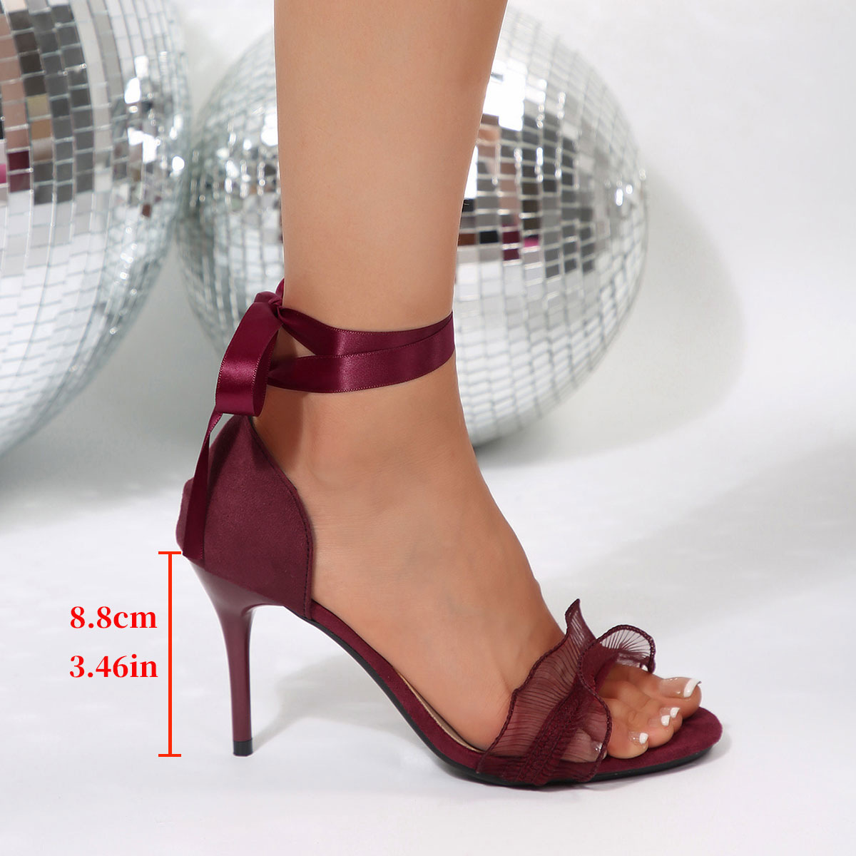 Lace Decorative Black High Hee - Neon Sign Party ulasan dan harga