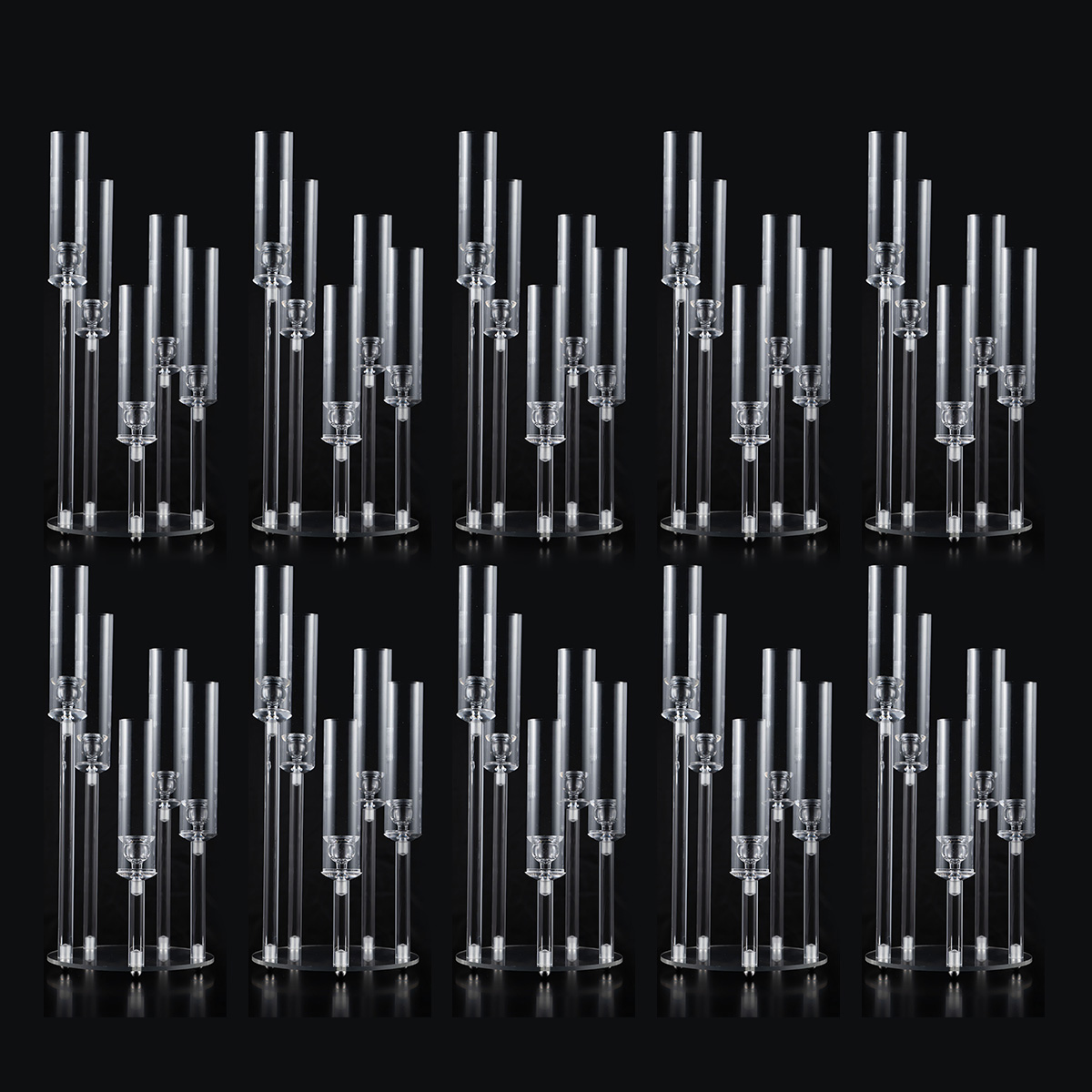 Clear Acrylic 5 Arm Candlestic - Centerpiece Stick ulasan dan harga