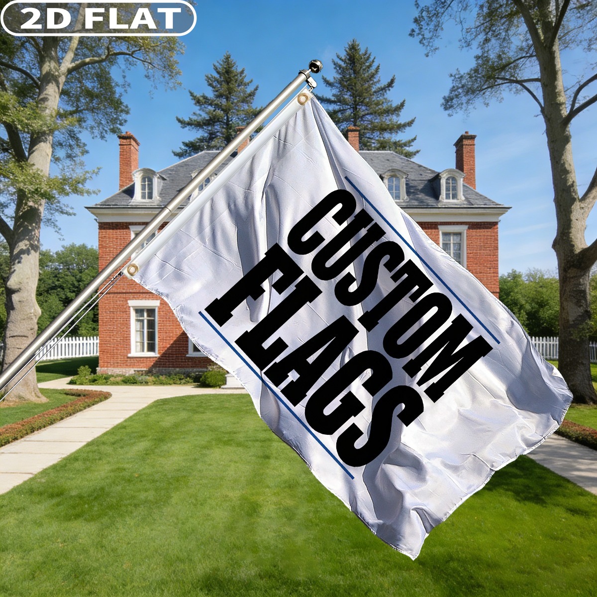1pc Custom Flag with Image/Log - Event & Party Supply Photos ulasan dan harga